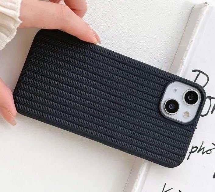 Image of Back Cover for iPhone 13 Mini |Soft 3D Shaped 360 Degree Anti Slip Drop Protection Case Cover | Pack of 1 (Black)