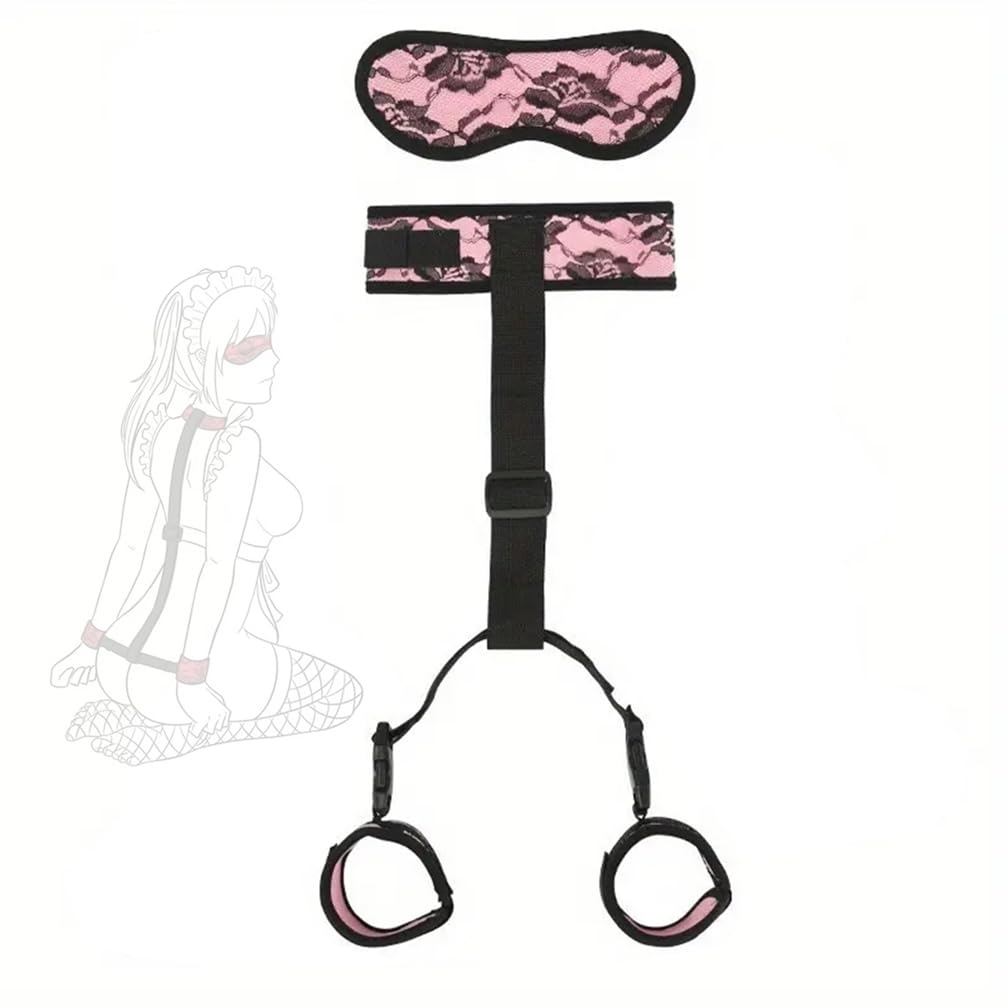 HAZURE Rêštráints Accesorio de juguete ajustable de cuero de Boňdàgé, juego de cosplay con los ojos vendados