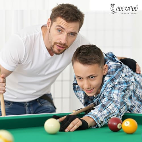 Image of Cockatoo Portable Pool Table for Kids, Indoor and Outdoor Table-(Big) Games for Kids, Billiards Game with 15 Colored Balls, 2 Pool Sticks, Cue Ball, Cue Chalk and Triangle, Size 69 * 36.5 * 17cm
