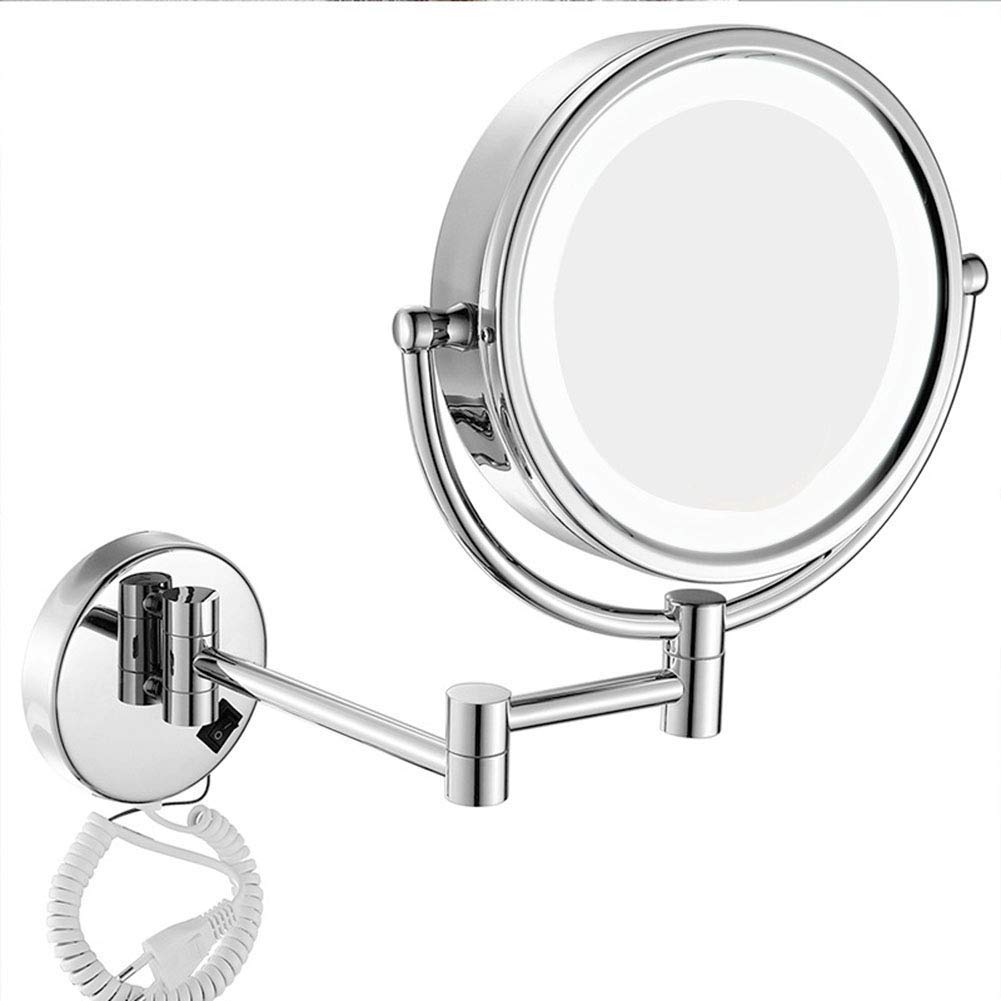Miroir grossissant 3X à LED avec col de cygne flexible orientable