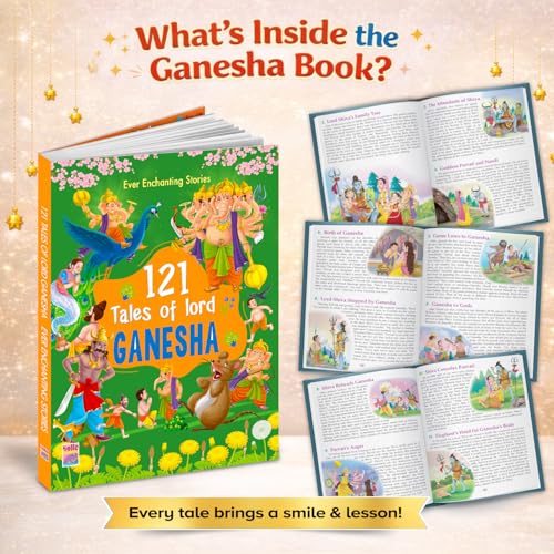 Image of Ganesha Sound and 121 Story Book Combo for Kids ; India's First Mythology Mantras Sound Book to Teach Indian Culture, Values Devotional