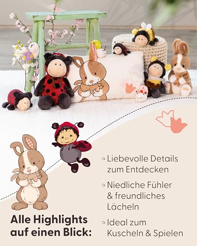 NICI Kuscheltier Hummel Beelinda 18cm - gelb - Stofftier aus weichem Plüsch, niedliches Plüschtier zum Kuscheln und Spielen, für Kinder & Erwachsene, tolle Geschenkidee - 61627