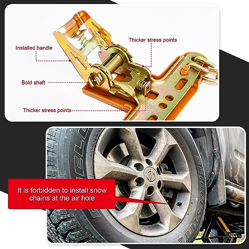 Datanly JIA-DATANLY-171 12 Pack Snow Chains Adjustable Tire Chains thumb #3