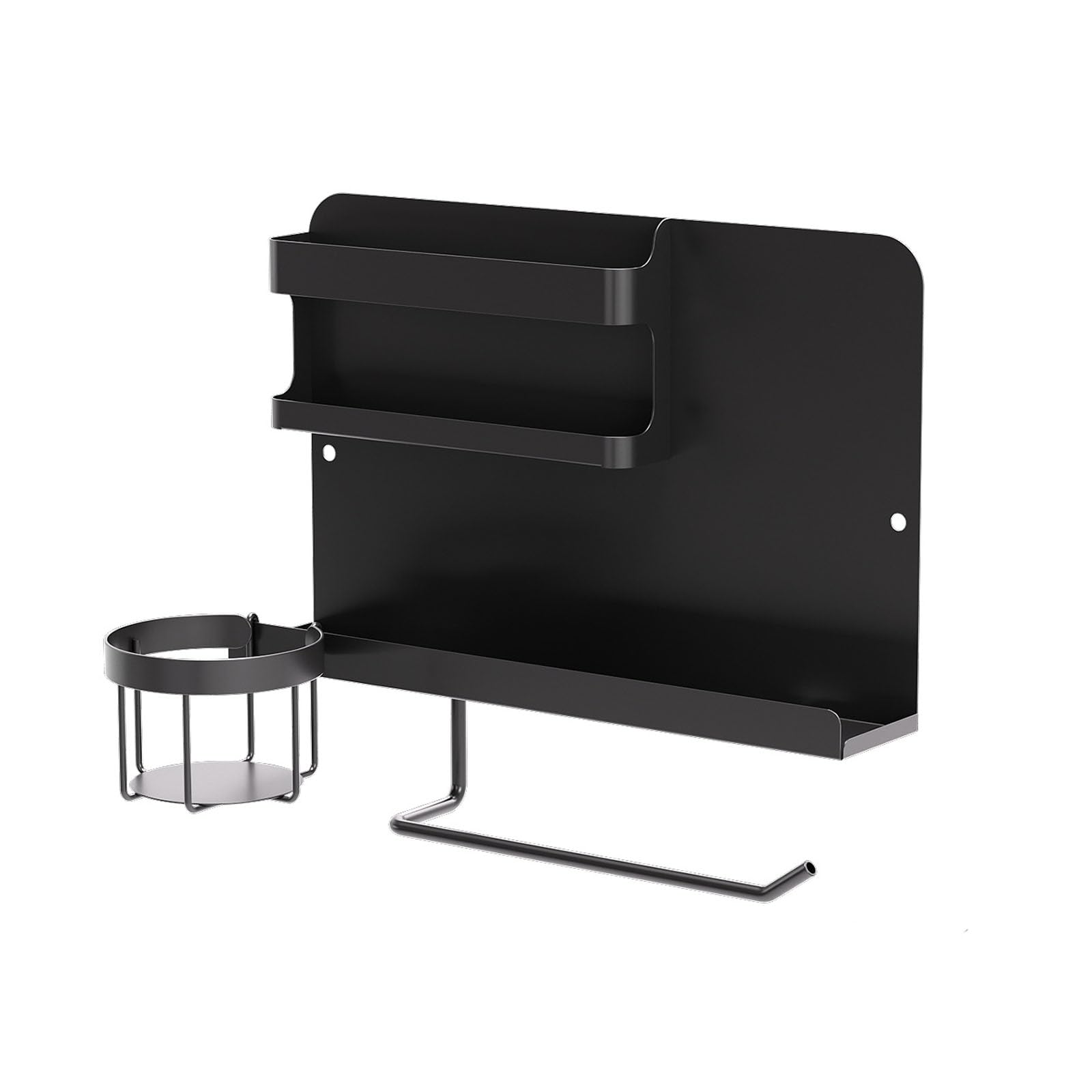 EXQIOUR Carbon Steel Nightstand Shelf with Multiple Compartments Multifunctional Bedside Cart