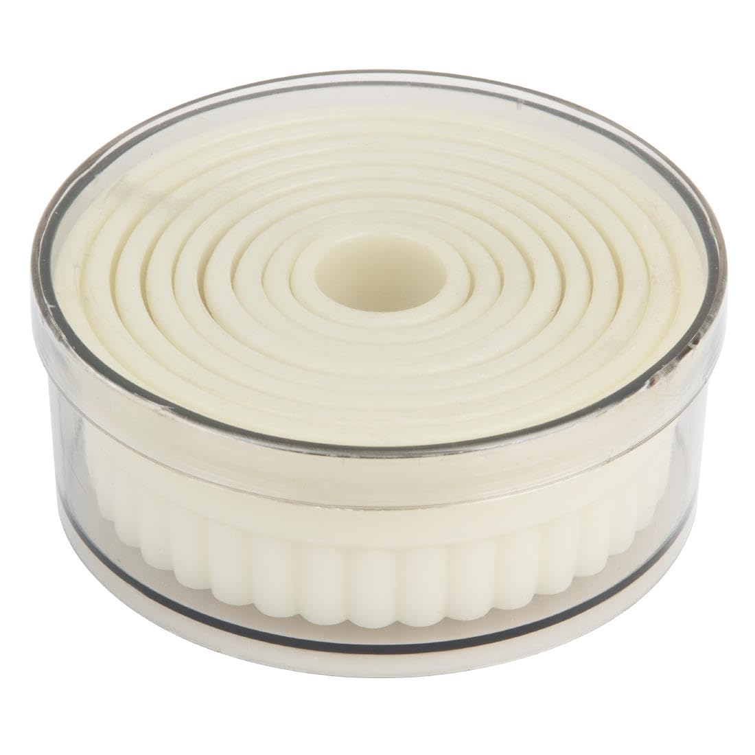 Vogue Serrated Round Pastry Cutters Nylon (Pack 9) - Baking Tool for Cutting Dough, Biscuits, Tart Bases JA523