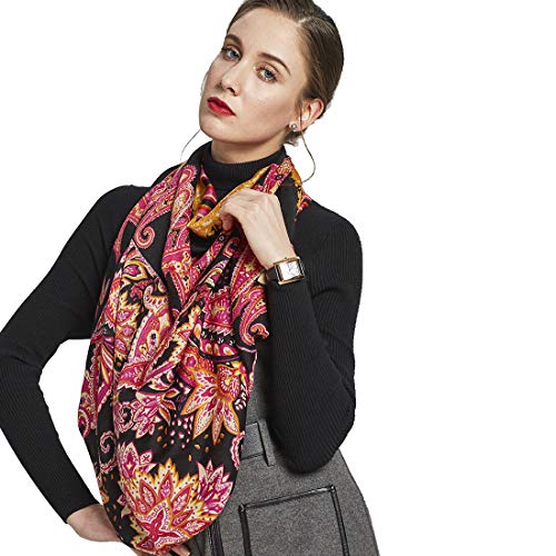 DANA XU 60% Wool 40% Silk Pashmina Shawls and Wraps Scarf Bandana Neck Wrap For Women3