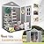 YOPTO 6x5 FT Resin Storage Shed,Garden House with Floor & Lockable Door,Waterproof Plastic Tool Sheds W/Slanting Roof Visual Window & Air Vents for Bicycles,Lawnmowers,Lawn,All Weather Use,Gray