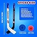 Pandahero Mini Knee Hockey Sticks Set for Kids – Easter Toys Gifts & Easter Basket Stuffers for Toddler Boys & Girls – Indoor Mini Hockey Kit with 4 Sticks, 6 Foam Balls & 6 Pucks