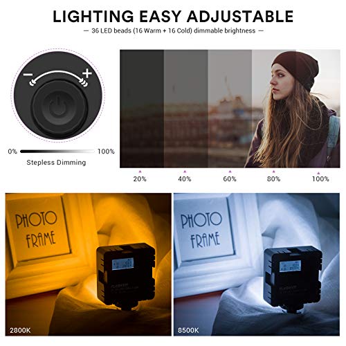 Flashoot CL-36 Videokonferenz Licht, LED-Licht 2800K-5000K CRI 95+ mit Mikrofon Stativ mit MacBook Computer Tablet… – Bild 3