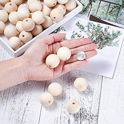 Image of DIY Natural Wood Beads Set - 1 Roll Crystal Elastic Line Decoration Accessories - Bracelet & Necklace Handicraft