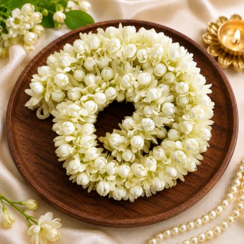 Best Artificial Flower Garlands: Festive Floral Decor 38 Artificial Jasmine Mogra Gajra for Hair (18 Inch, 1 Piece) | Real...