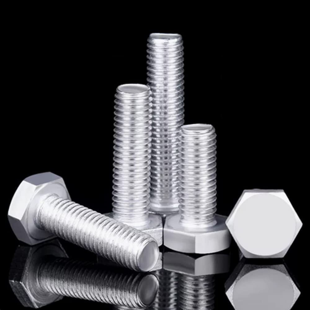 Aluminum Alloy 6061 Hexagon Bolts Hex Head Cap Screws M4 M5 M6 M8 M10 M12 M16 (M10 x 1.5 x 30mm,20)