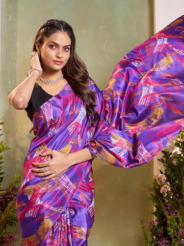 Image of Garden Vareli Art Silk Abstract Print Saree