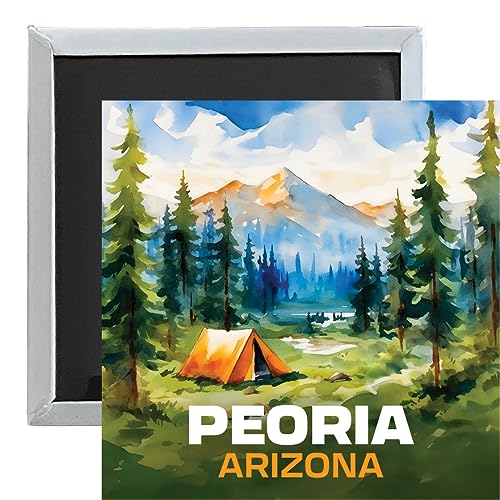 Imán souvenir camping tienda 2.5 x 2.5 pulgadas miniatura 1