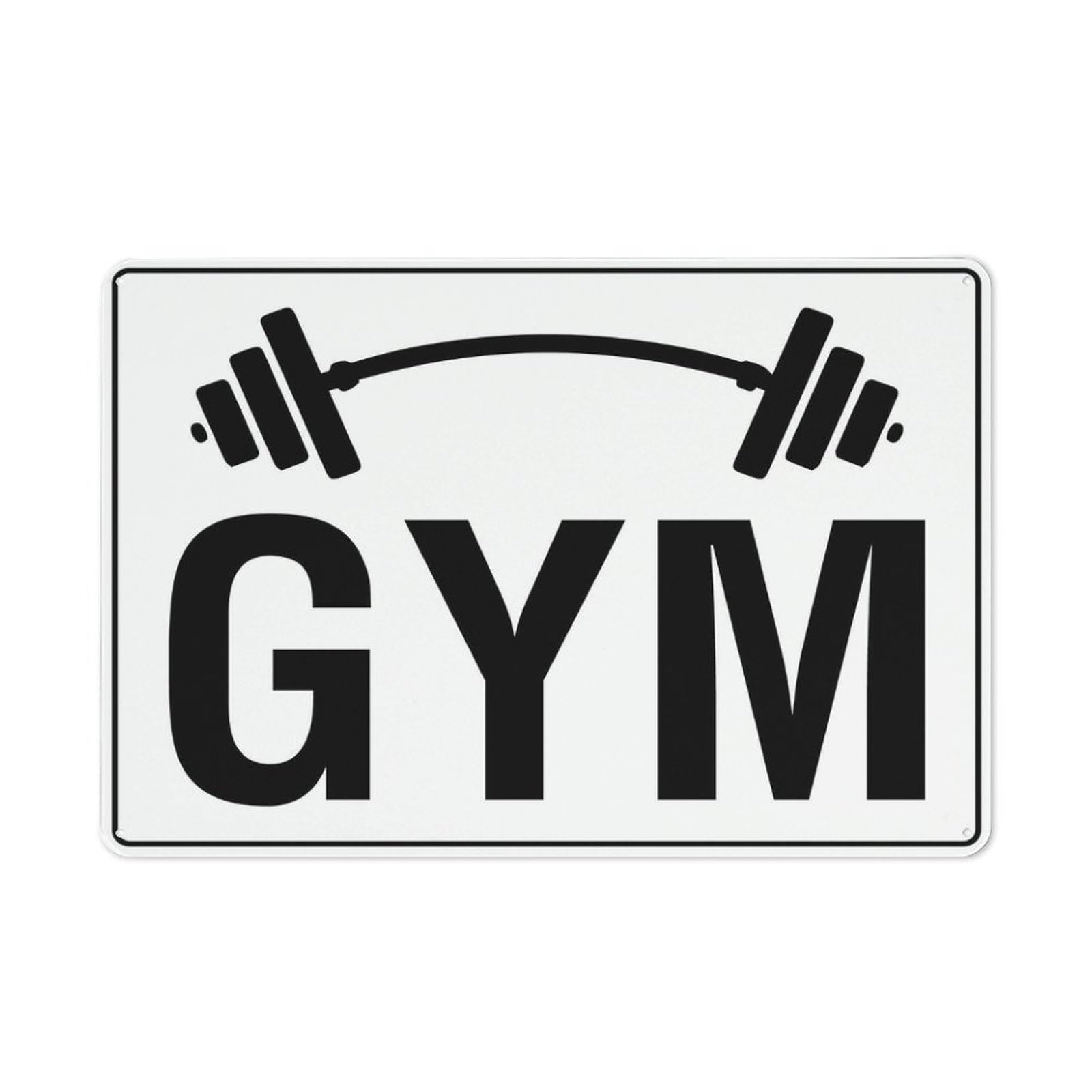Gym Sign Outdoor Metal Sign - 12 X 8 Metal Signs For Business, Workplace, Office, Home, Delivery Signs, Road Signs, Garden Signs