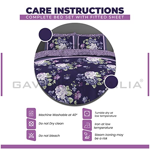 GC GAVENO CAVAILIA King Size Duvet Cover Sets With Fitted Sheet - Polycotton Complete Bedding Set including Pillow Cases - Image 4