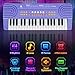 Kids Piano Keyboard Toy for 4 Year Old Girl Birthday Gift 37 Key Purple Pianos with Microphone Toddler First Music Instrument Toys for 3 4 5 6 7 Year Old Boys Girls Gifts