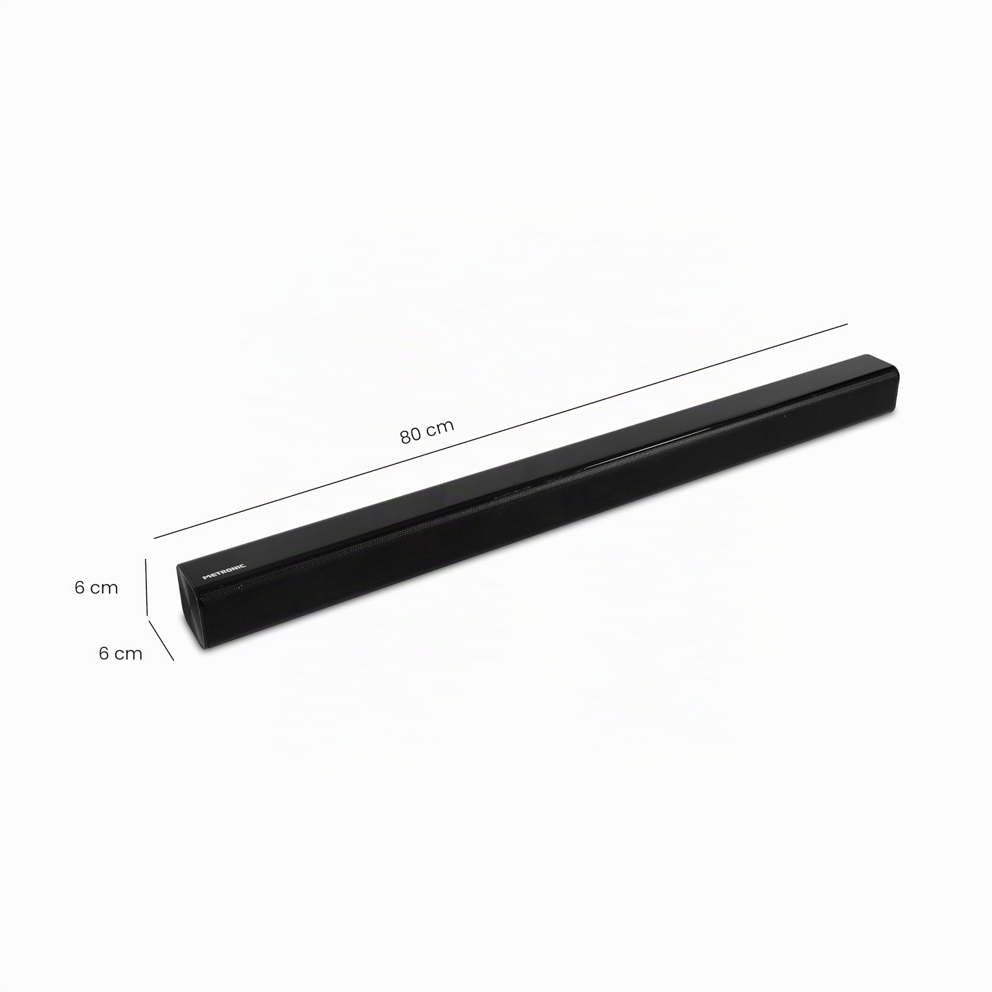 Metronic 477591 - Barra audio Bluetooth v5.3 per PC o TV, 90 W, stereo 2.0, prese audio TV, USB, AUX, ottica, montaggio a parete, telecomando