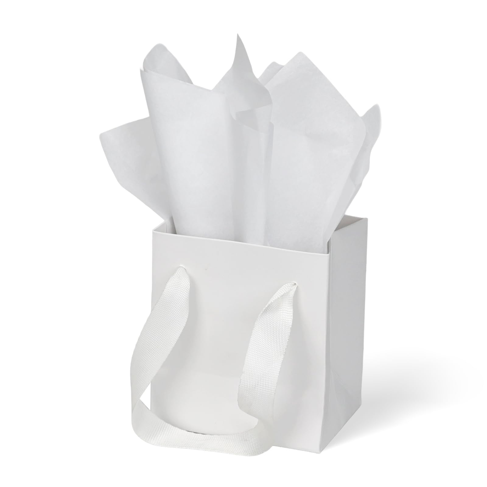 Papertide White Gift Bags 4×3×5,6 Pack — image 1
