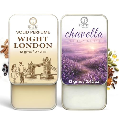 Image of Solid Perfume |wight london&Chavella Alcohol Free Wax Perfume Balm, Long Lasting | Pocket Tin 12g, Pack Of 2| Non Greasy Smooth Glide, Travel Friendly Unisex Gifts He Or Her