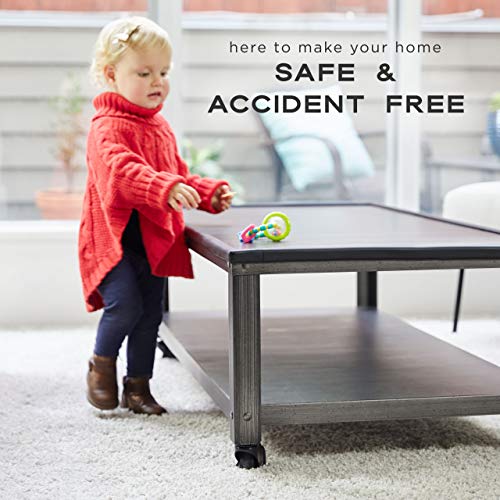 Bebe Earth Baby Proofing Edge And Corner Guard Protector Set, 20 Feet Edges & 8 Foam Corners, Furniture And Tables Child Baby Proof Bumpers, Pre-Taped Corner Cushions - Onyx Black #TOP5