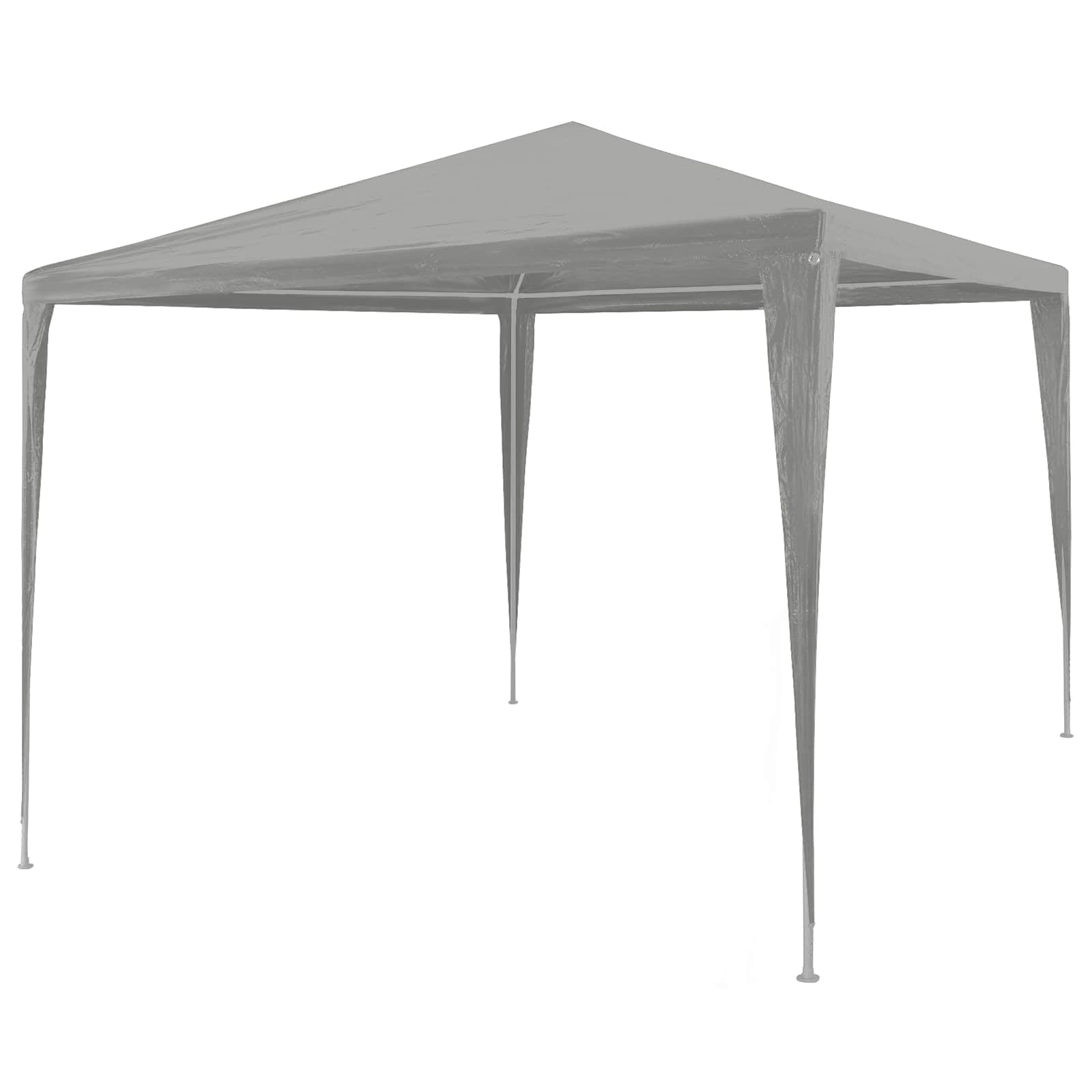 Tenda per feste, grigio chiaro, 300 x 300 x 255 cm, in PE e acciaio, pieghevole, tenda da giardino per eventi, protezione solare in giardino in estate