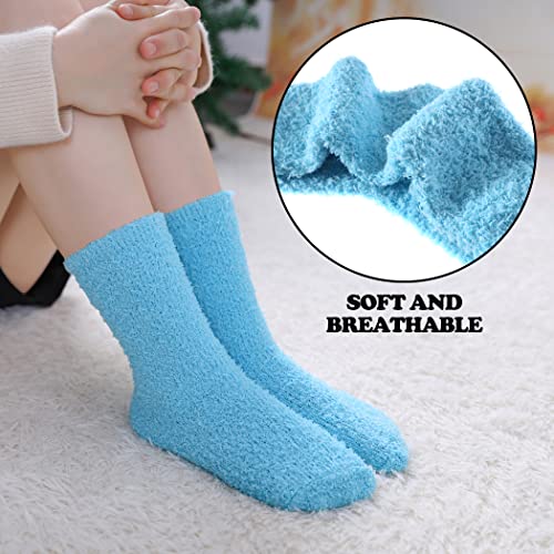 Image of FNOVCO Womens Fuzzy Socks Super Soft Fluffy Winter Warm Cozy Home Sleeping Socks