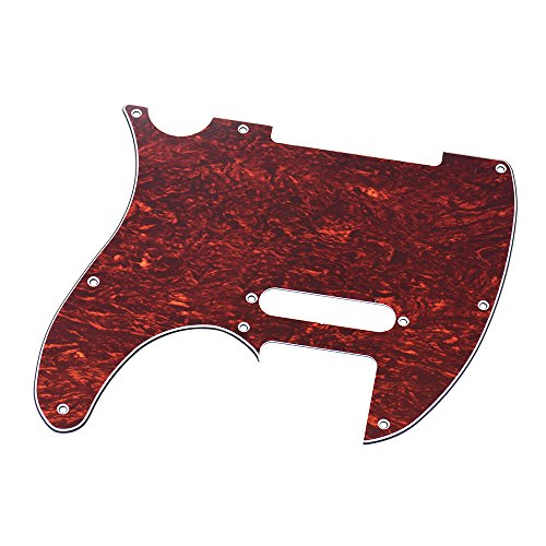 KKmoon Pickguard Pick Guard 4Ply para Telecaster Guitarra elétrica de estilo moderno padrão tartarug