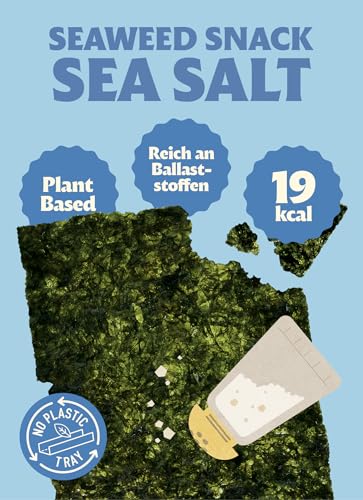 BIBIGO Seealgen Snack, gewürzt, Salz, 6er Pack (6 x 4 g)