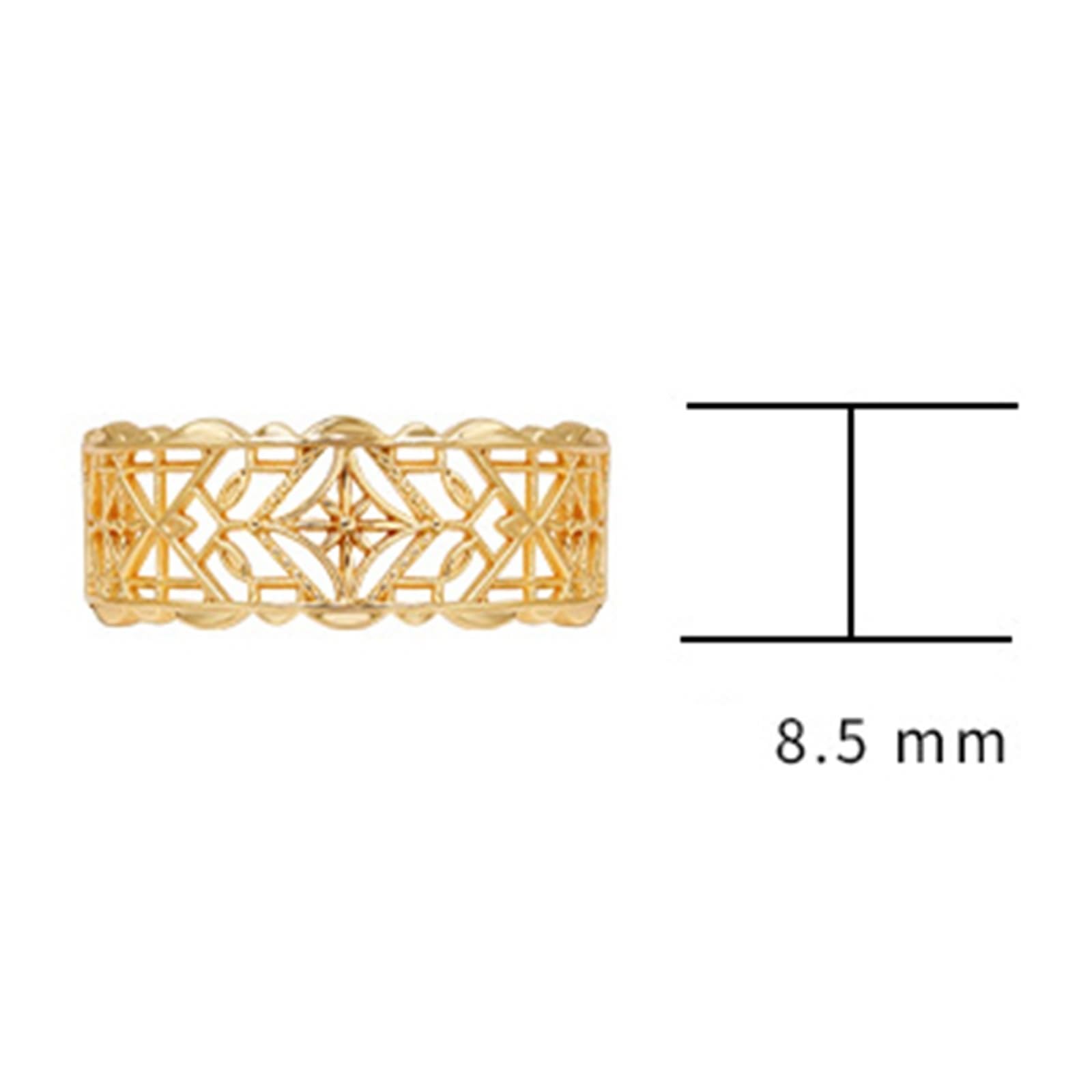 Anelli nuziali Au 375/585/750, in vero oro, motivo vintage, forma cava
