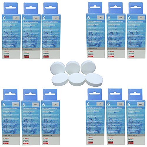 12er Pack Entkalkungstabletten für die Geräte der BSH-Gruppe: Siemens - Bosch - Balay - Constructa - Gaggenau - Neff / 6 Entkalkungstabletten à 18g /