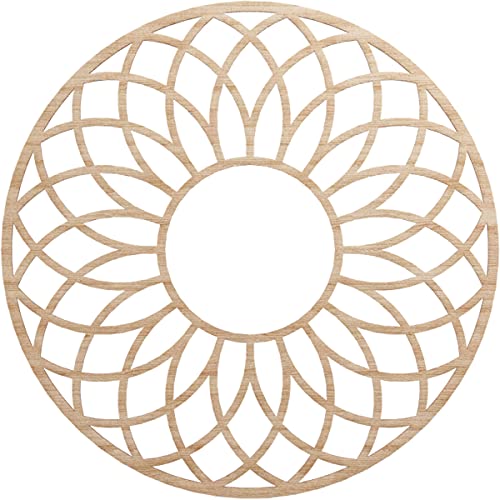 Image of Ekena Millwork 34 inchOD x 11 5 /8 inchID x 3 /8 inchT Cannes Wood Fretwork Pierced Ceiling Medallion, Alder