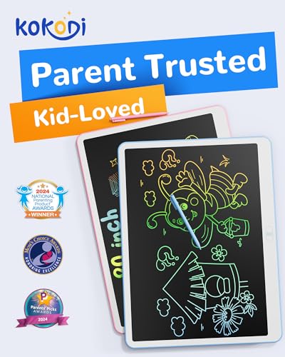 Image of KOKODI LCD Writing Tablet, 20 Inch Colorful Toddler Doodle Board Drawing Tablet, Erasable Reusable Electronic Drawing Pads, Educational and Learning Toy for 3-6 Years Old Boy and Girls(Blue)