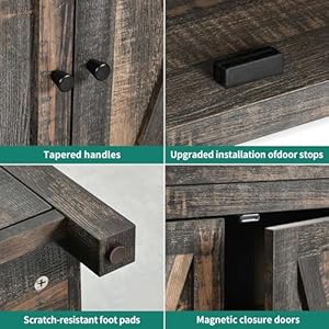   YITAHOME-Farmhouse-Sideboard-Buffet-Cabinet-with-Storage-with-4-Doors-55-Large-Kitchen-Storage-Cabinet-Wood-Coffee-Bar-Cabinet-with-Adjustable-Shelf-for-Kitchen-Living-Room-Dark-Oak