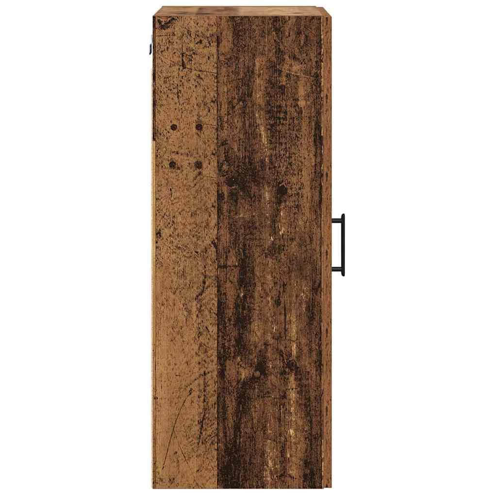 Wall Mounted Engineered Wood Cabinet with Door | Measures 34.5 x 34 x 90 cm with matte handles, providing vertical storage for living rooms, hallways, and home offices.