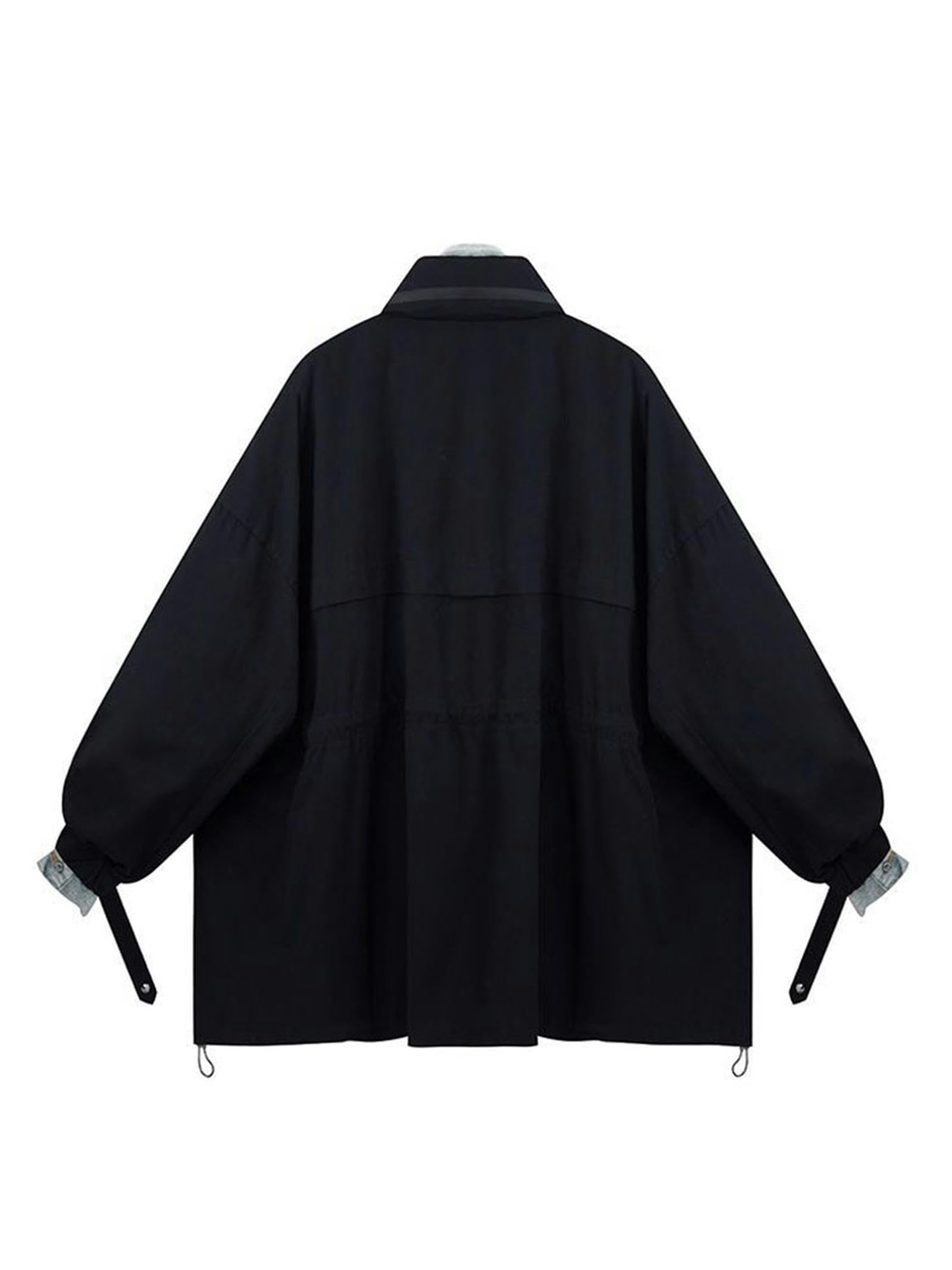Ensemble Pantalon Deux pièces Unisexe, Streetwear, Ample, Faux Manteau Deux pièces, Veste + Beau Pantalon Cargo, Veste-XL, Automne Hiver