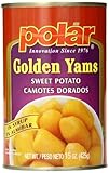 MW Polar Golden Yams Cut Sweet Potato, 15 Ounce (Pack of 24)