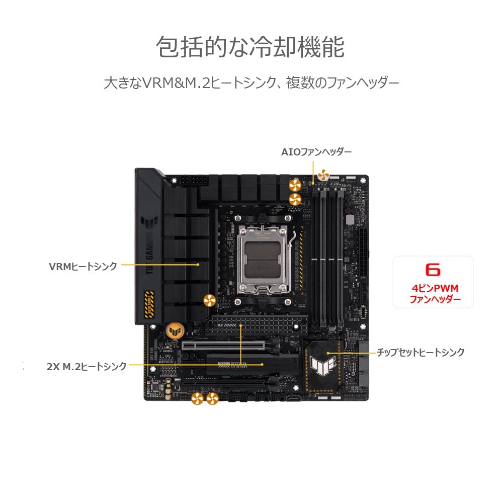 Amazon | ASUS TUF GAMING B650M-PLUS AMD Ryzen 7000 シリーズ AM5