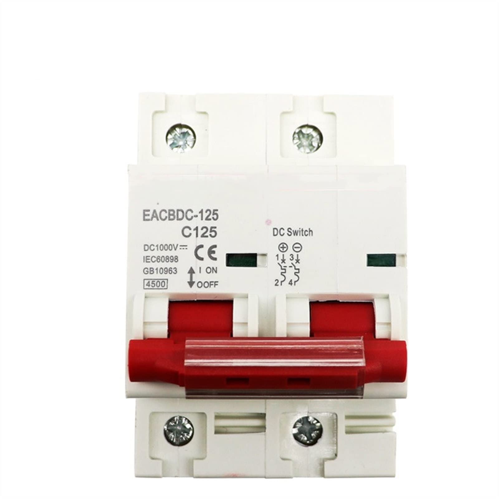 Ieumjnat 25V Circuit Breaker 1Pc Dc1000v Solar Mini Overload Protector Switch 8 0A 100A 125A 2P Photovoltaic System(25V)