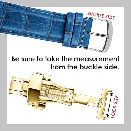 Image of DBLACK ''DSLCK3'' Butterfly Lock Stainless Steel Deployment Buckle Double Push Spring Clasp for Watch strap / / For 16mm, 18mm, 20mm, or 22mm Watch Bands (Choose Your Size & Color)