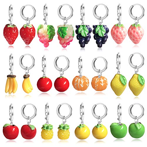DAMLENG 12 Pairs Creative Cute Simulation Fruits Dangle...