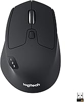 Logitech M720 Triathlon Wireless Mouse: Multi-Device Bluetooth, Hyper-Fast Scroll, 24-Month Battery, PC/Mac/iPad Compatible - Black