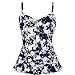 Produktbild TOPKEAL Damen - Swim Top - Gepolsterter Rüschensaum - Bikini für Badehosen und Tankini (Grau, Medium)