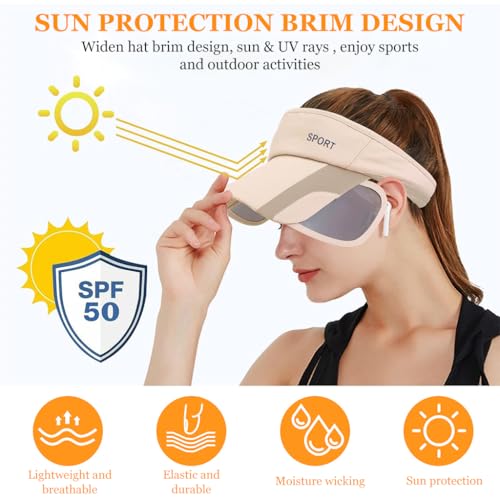 Image of PALAY Cap for Women Stylish, Summer Caps for Women, Extendable Side Brim Sun Visor Womens Hat, Fashion Breathable Hats with Sweatband for Biking, Running, Golfing