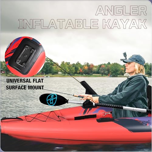 UPWELL 11'/14'6”Inflatable Kayak with Drop Stitch Floor and Accessories Including Kayak Seat with Thickened Cushion, Paddle, Fin, Repair Kits, Carry Bag and Hand Pump - Image 7