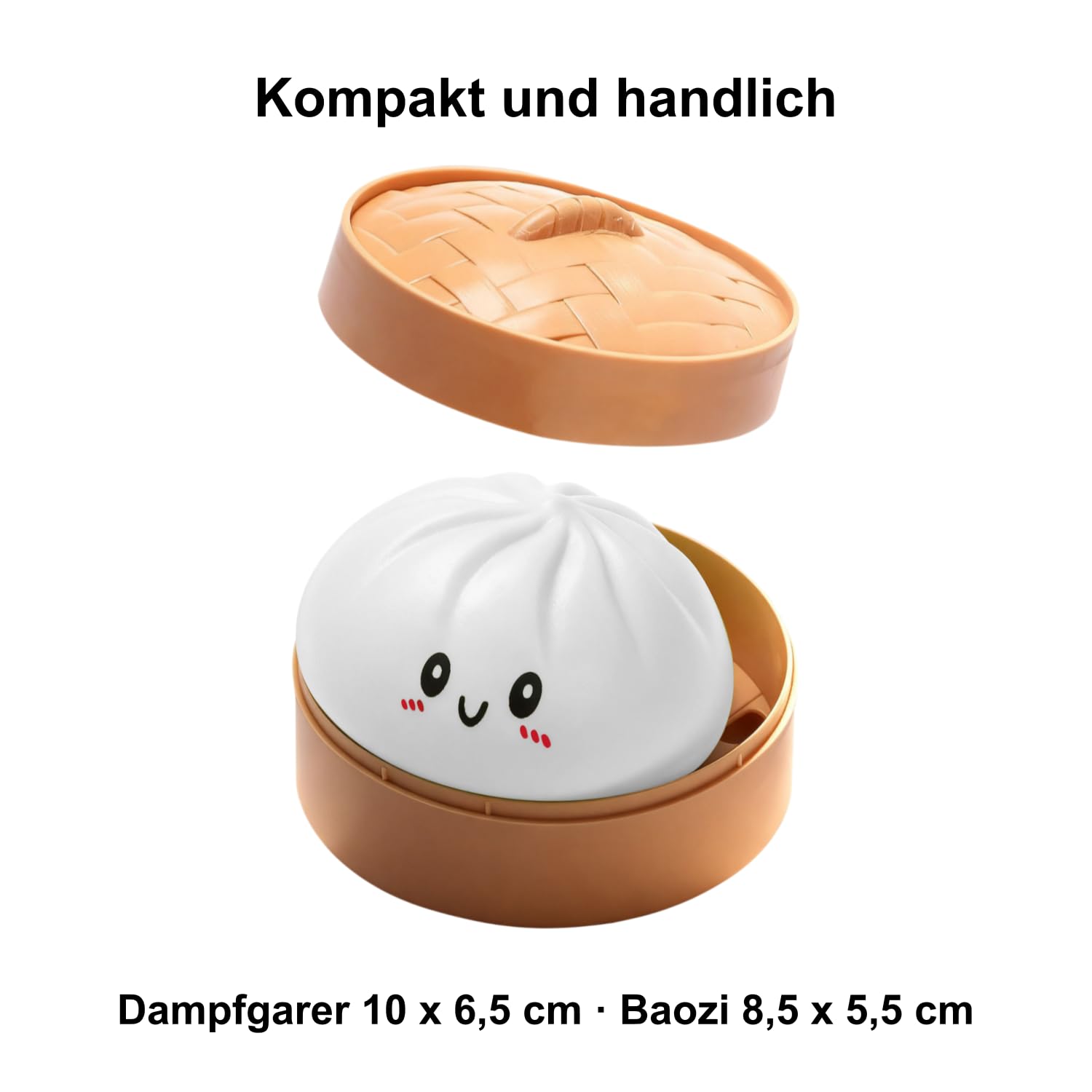 Baozi antystresowy parowar z miękkiego tworzywa sztucznego – ugniatalny parowar z powolnym ustawianiem – kreatywna zabawka fidget do biura, szkoły i domu (kolor biały, zestaw 4 szt.)