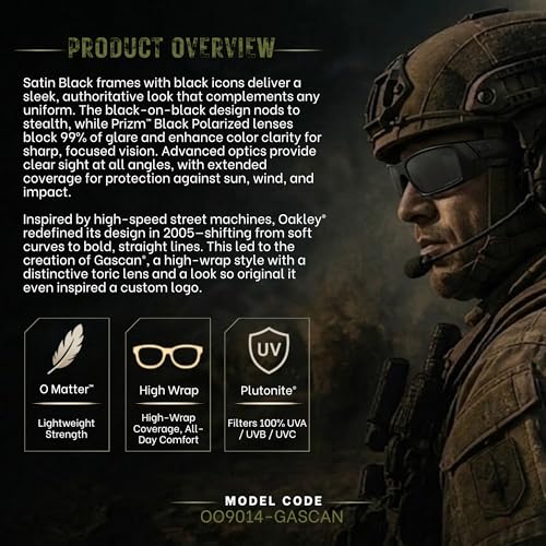 Image of Oakley Standard Issue SI GASCAN Blackside Collection Military Grade Sunglasses With Official Eyewear Kit