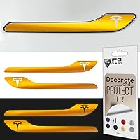 Vista 13 de IPG Compatible para Modelo 3 / Modelo Y Kit de calcomanías para manija de puerta (Set de 4) con logo de Tesla Personaliza tu Tesla (Bronce)