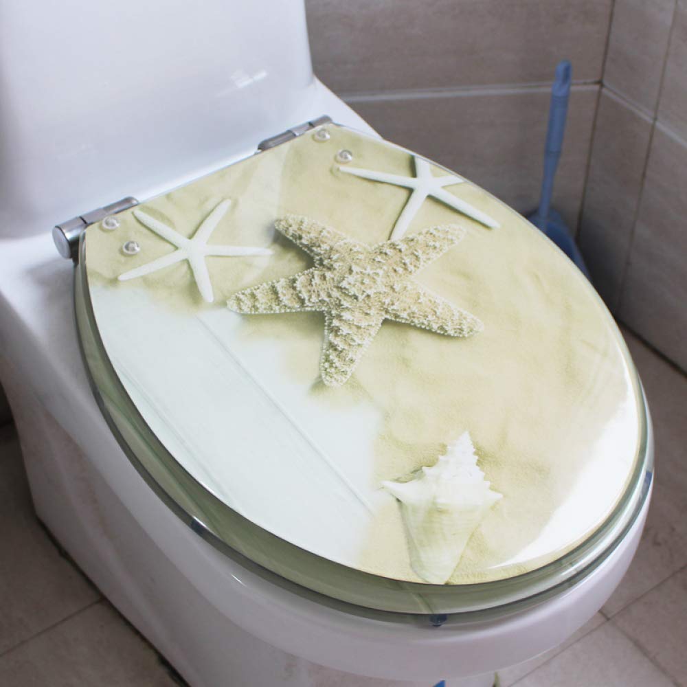Dxpsxjl F Thicker Mute Cover, Compatible Toilet Seat, L Size, Adjustable, Lightweight, Durable, Portable, User-Riendly, Compact, Universal, Resin