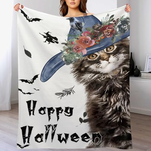 Couverture lit Halloween chat noir pour des nuits douillettes en famille - 7
